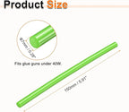 HARFINGTON 10pcs Hot Glue Sticks 0.28" Dia x 5.91" Long EVA Mini Hot Melt Adhesive Glue Stick for Hot Melt Gun Wood Plastic Glass Flowers Fabrics Foam, Light Green