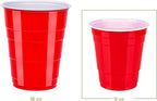 Amazon Basics Small Disposable Plastic Party Cups, Red, 9oz, 50 Count