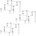 Acrylic Display Risers,Clear Acrylic Risers Display Stand Shelf 3 Tiered Cupcake Stand Perfect for Amiibo Funko Pop Figure Desserts Stand Tabletop Perfume Colognes Toys Collections Cosmetic