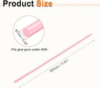 HARFINGTON 10pcs Hot Glue Sticks 0.28" Dia x 11.81" Long EVA Mini Hot Melt Adhesive Glue Stick for Hot Melt Gun Wood Plastic Glass Flowers Fabrics Foam, Pink