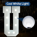Marquee Letters 3 Feet Tall Large Light Up Letters Baby Shower Decorations Wedding Engagement Proposal White Party Decorations Marry Me Sign Big Cardboard Backdrop U