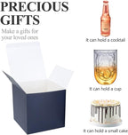 COTOPHER Small Gift Boxes 25 Pack 6x6x6 inches Blue Gift Boxes with Lids for Gifts, Crafting, Wedding Party Favor, Cupcake Boxes, Candy, Bridesmaids Proposal Box with Ribbons and Stickers