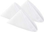Cloth Napkins 20x20 inch Washable Polyester Dinner Napkins Soft Table Napkins for Wedding Party Dining Banquet(White,25PCS)