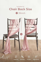 Ling's moment Wedding Chair Sashes Cover Aisle Decorations Draping Fabric Wrinkle-Free with Tie 16 Pcs Dusty Rose & Mauve for Party Ceremony Reception Floral Arrangement Banquet Outdoor Decor