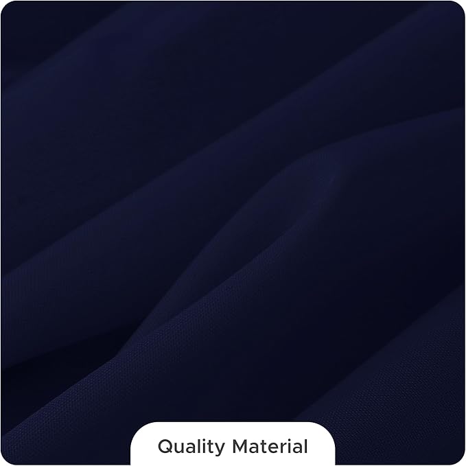 Fitable 8 Pack Rectangle Tablecloths: Stain Resistant Wrinkle Free Fabric Table Clothes, Washable Reusable Polyester Table Covers for Wedding Party Birthday Banquet Reception(Navy, 60x102 Inch)