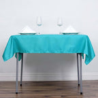 Efavormart 54x54 Turquoise Wholesale Linens Seamless Polyester Square Linen Tablecloth for Wedding Banquet Party Restaurant