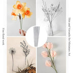 HAHIYO 18Gauge White Paper-Wrapped Metal Floral Wire 14 Inches(36cm), 70 Pack Flexible Paddle Wires Florist Wire Garden Wires for Craft Christmas Wreath Flower Arrangement Bouquet Wrapping Wedding DIY