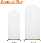 6.6FT Wedding Arch Covers Arch Backdrop Cover Arch Stand Covers Set Arch Cover Spandex Fabric Stretchy Backdrop for Wedding Birthday Party Decoration Baby Shower (White, Cover Only)