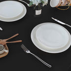 Fitable Rectangle Tablecloth Stain and Wrinkle Resistant Washable Polyester Table Cloth for Buffet Parties and Camping (70x120 inch, Black)
