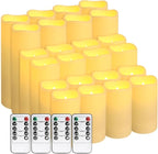 24-Pack LED Flameless Candles with Remote Control - Perfect for Home, Parties, and Special Occasions - Create a Magical Ambiance Effortlessly(Three Sizes)