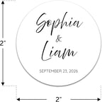 Personalized Wedding Stickers - Custom Wedding Envelope Seals for Invitations, Thank You Cards, and Save The Date (50-1000 Stickers) (Elegant Names)
