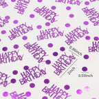 Birthday Confetti - Purple Happy Birthday Decorations, 270 Pcs