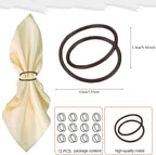 Black Napkin Rings - 12 PCS Metal Spiral Napkin Rings(Spiral) Napkin Holders Buckles for Family Dinner, Wedding, Party,Table Decorations