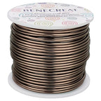 BENECREAT 9 12 17 18 20 22 Gauge Aluminum Wire (12 Gauge,100FT) Anodized Jewelry Craft Making Beading Floral Aluminum Craft Wire for Christmas Tree, Garden, Model Making - Brown