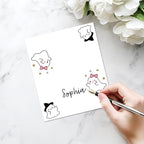 25 Pack Halloween Place Cards, Editable Name Cards for Table Setting, Cute Ghost Tent Cards Food Label for Dinner Party, Bridal Shower, Wedding, Baby Shower and Events -T37