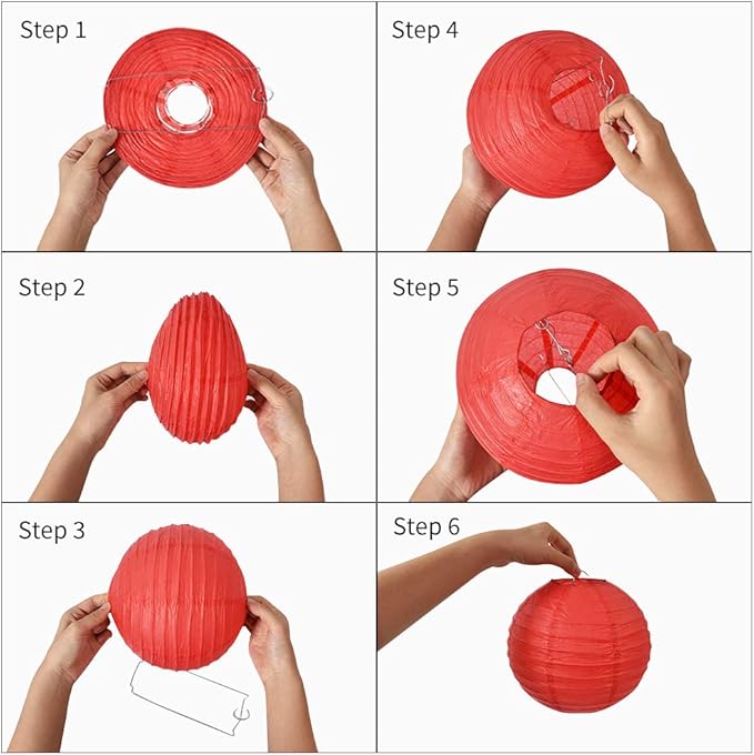 BEISHIDA Dark Blue Round Paper Lanterns Decorative Hanging Asia Chinese Japanese Paper Lanterns Lamp for Birthday Wedding Baby Bridal Shower Hannukah Home Decor Party Decoration（10 Packs）