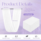 White Ceiling Drapes for Wedding, 5ftx20ft Sheer Fabric Curtain, Wedding Arch Draping, Romantic Decorations for Party Ceremony Stage