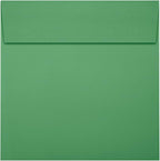 LUXPaper Square Invitation Envelopes | Peel & Press | 5" x 5" | Holiday Green | 80lb. Text | 50 Qty