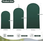 7.2FT Hunter Green Arch Cover - Polyester Fitted Wedding Arch Stand Covers Round Top Chiara Arch Backdrop Cover for Birthday Party Banquet Photo Background Decoration