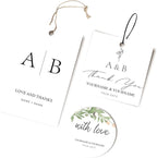 Custom Gift Tags for Wedding Favors - Personalized Thank You Hang Tags for Wedding Bridal Shower