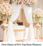 DUOBAO Chiffon Backdrop Curtain-2 Panels 29"x96" Sheer Drapes Beach Backdrops for Living Room Voile Window Curtains Rod Pocket Photography Background for Wedding Ceremony