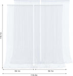 White Sheer Backdrop Curtains Tulle Backdrop Curtain for Parties Wedding White Backdrop Curtain for Birthday Party Baby Shower Photos Background Drape 20ft x 10ft(5ft x 10ft, 4 Panels)