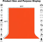 8x10FT Orange Screen Backdrop for Photography Solid Color Photoshoot Background High Density Portrait Screen for TV Recording Photo Video Studio Art Props