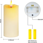 Aignis Indoor Flameless LED Candles Battery Operated with Remote Timer and Unique Double-Color Flame for Home/Wedding/Holiday Decor, Set of 2(D 2.95" x H 6")