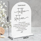 Wedding Tattoo Sign Temporary Tattoo Station Sign for Wedding Engagement Bridal Shower Bachelor Party Tattoo Bar Acrylic sign for Table Desk