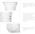 Glass Bud Vase, Transparent Cylindrical, Vintage Style, Wedding Centerpiece (Clear, 5 Pcs)