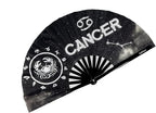 DeFlare | Cosmic Zodiac Rave Fan | Zodiac Sign Hand Fan | Astrology Rave Fan | Hand Fan | Large Rave Fan | Large Clacking Fan