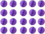 20pcs Honeycomb Decoration Paper Flower Balls Tissue Paper Pom Poms for Birthday Wedding Home Decor (3inch, Purple)