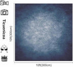 10x10ft Dark Blue Gradient Portrait Photo Backdrops Bright Center Abstract Photography Backdrop for Studio Photo Booth Prop Banner Decor Background
