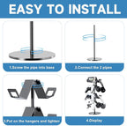 Controller Holder 4 Tier,Headphone Stand - Adjustable Headset Holder for Xbox PS5 PS4 Switch Pro - Gaming Storage for Universal Game Accessories,Desk/Floor(Black)