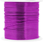 Mandala Crafts 20 Gauge Anodized Aluminum Craft Wire for Jewelry Making - 450 FT Colored Flexible Silver Copper Gold True Blue Purple Pink Wire - Bendable for Bonsai Armature Crafting Sculpting