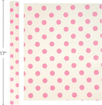 Burymento Pink and Beige Dots Wrapping Paper, Reversible Pink Gift Wrap for Birthday, Valentines, Mothers day, Graduation, Wedding, Fathers day, Baby Shower, Christmas (17in x 32.8ft)