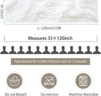 12 Pack White Cheesecloth Table Runner 10ft Gauze Runner Boho Ivory Cheese Cloth Table Runner for Wedding Bridal Shower Baby Shower Boho Table Decoration