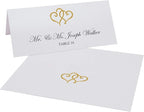 Linked Hearts Printable Place Cards, Gold (Choose Color), Set of 150 (25 Sheets), Laser & Inkjet Printers - Wedding, Party, Dinner, and Special Events - Made in the USA