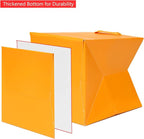 Orange Paper Gift Bag Small Square Bottom Kraft Paper Bags with Handles for Halloweens Wedding Baby Shower Birtyday Party (Orange, 6 x 6 x 6 in, 10 CT)
