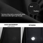 10X12ft Black Backdrop, LCUIRC Photo Backdrop Curtain Polyester Background for Portraits Pet Photoshoot and Birthday Party Halloween Decoration