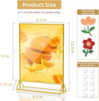 Acrylic Sign Holder 8.5X11 Clear Sign Holder,Double Sided Flyer Holder, Table Menu Holder Display Stand for Wedding Table Number (6pcs)