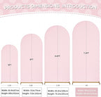 SoarDream 7.2FT Wedding Arch Cover Pink Spandex Fitted Wedding Arch Stand Covers Fitted for Round Top Chiara Arch Cover Fabric Stretchy Backdrop for Bridal Baby Shower Birthday Party Balloon Decor