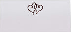 Linked Hearts Printable Place Cards, Chocolate (Choose Color), Set of 150 (25 Sheets), Laser & Inkjet Printers - Wedding, Party, Dinner, and Special Events - Made in the USA
