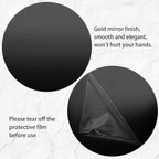Thyle 12 Pcs 10 Inch Acrylic Round Mirrors for Tables Centerpieces Circle Mirrors Candle Plates for Wall Wedding Table Centerpieces for Baby Shower Party, Thickness 1 mm (Black)