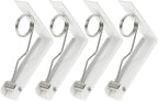 uxcell 4 Pack Tablecloth Clips, Stainless Steel Table Cloth Cover Clamps, 2.87" x 2.36" Windproof Holder Clips for Home Party Picnic Wedding Camping Dining Tables, White