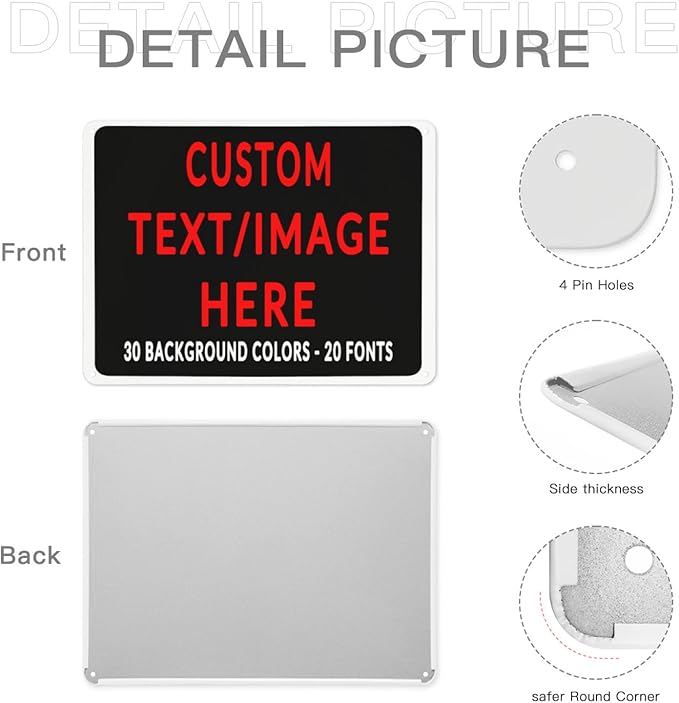 Custom Sign Personalized Custom Metal Sign, Customize For Office, Business, Workplace, Office, Home, Delivery Signs 12x18