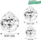 20mm/30mm/40mm Clear Crystal Balls Prism Sun Catcher for DIY Home Garden Wedding Party Decor, Pack of 13