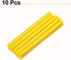 HARFINGTON 10pcs Hot Glue Sticks 0.43" Dia x 7.87" Long EVA Mini Hot Melt Adhesive Glue Stick for Hot Melt Gun Wood Plastic Glass Flowers Fabrics Foam, Yellow