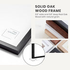 Opposite Wall - Set of 2-8.5 x 11 in - Black Solid Oak Wood Picture Frames - Lightweight, Versatile & Shatterproof - Wall Hanging & Tabletop Photo Frame - Office, Gallery & Home Decor