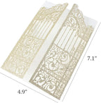 MillaSaw Glittery Gold Gate Laser Cut Invitation Card For Wedding Engagement Bridal Shower Quinceanera 25Pcs (4.9"x7.1", Gold)